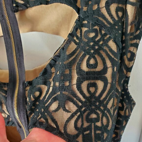 Ultra Pink Black Lace dress - Picture 2 of 5